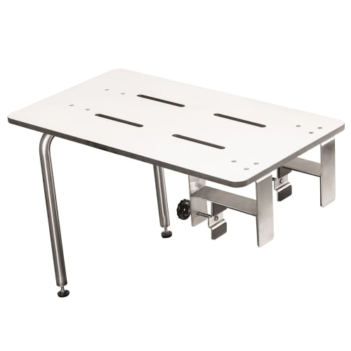 WingIts® Portable Tub Bench, Phenolic White, Exceeds all Building Codes, and ADA Criteria